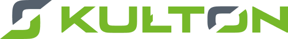 Nowe logo Kulton łączy nowoczesność i dynamikę. Zielony symbolizuje ekologię i innowacje, a szary dodaje profesjonalizmu i stabilności w branży logistycznej.